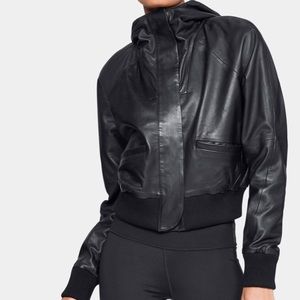 MISTY UNDER ARMOUR LEATHER BOMBER JACKET XS